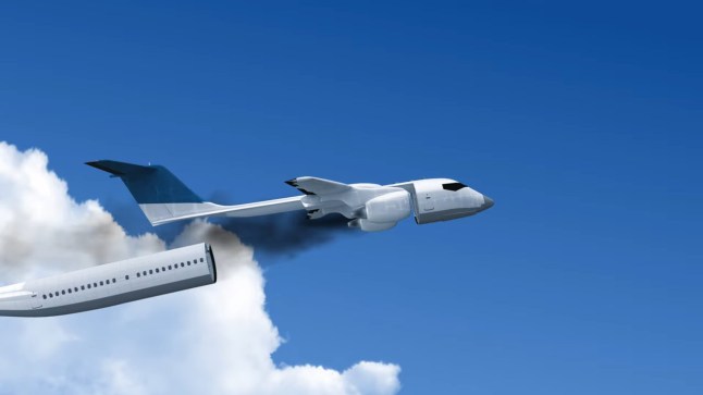 Aircraft with a capsule to save passengers (cargo) during catastrophe