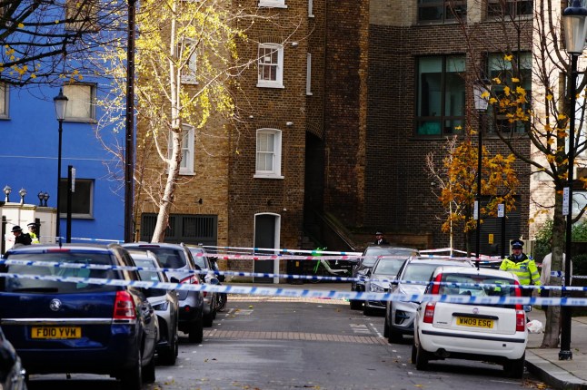 A police cordon at the scene on Southern Grove in Ladbroke Grove, west London, after an eight-year-old girl was seriously injured when she was shot in "an appalling incident". The child, who is now in a stable condition, and a 34-year-old man who was also injured were taken to hospital after being shot just after 5.30pm on Sunday. Picture date: Monday November 25, 2024.