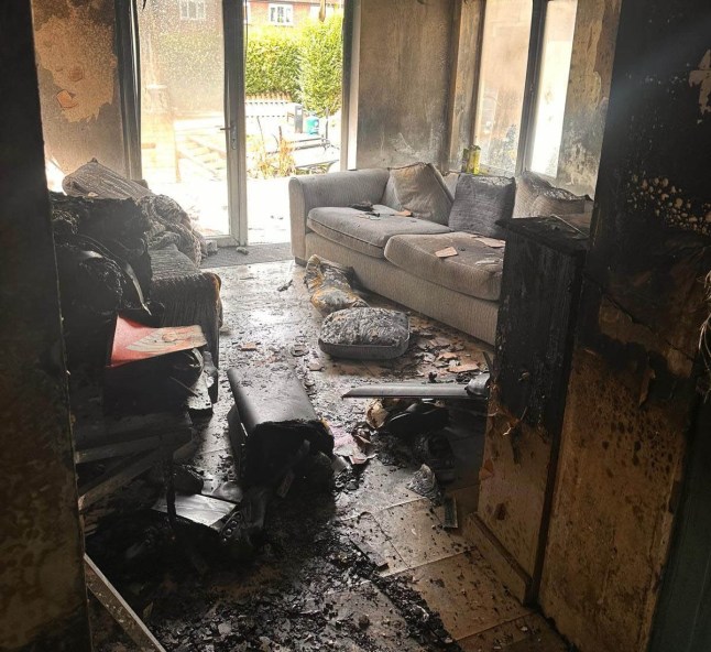 EMBARGOED TO 0001 WEDNESDAY OCTOBER 1 Undated handout photo issued by London Fire Brigade (LFB) of an E-bike fire in Harefield. Fire from e-bikes and e-scooters are on course to reach an all-time high in London this year, new analysis shows. LFB said it has recorded 165 fires involving the vehicles in 2025 up to September 28. That is an average of about 18 per month. Issue date: Wednesday October 1, 2025. PA Photo. Photo credit should read: LFB/PA Wire NOTE TO EDITORS: This handout photo may only be used for editorial reporting purposes for the contemporaneous illustration of events, things or the people in the image or facts mentioned in the caption. Reuse of the picture may require further permission from the copyright holder.
